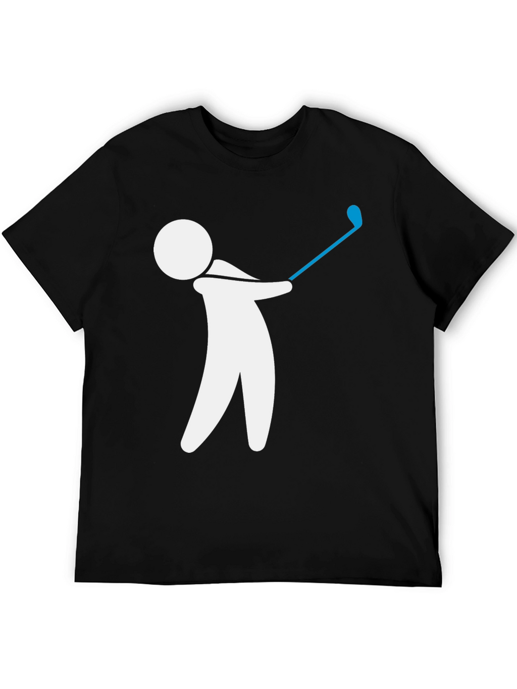 Golf Swing Graphic Tee - Black Cotton T-Shirt
