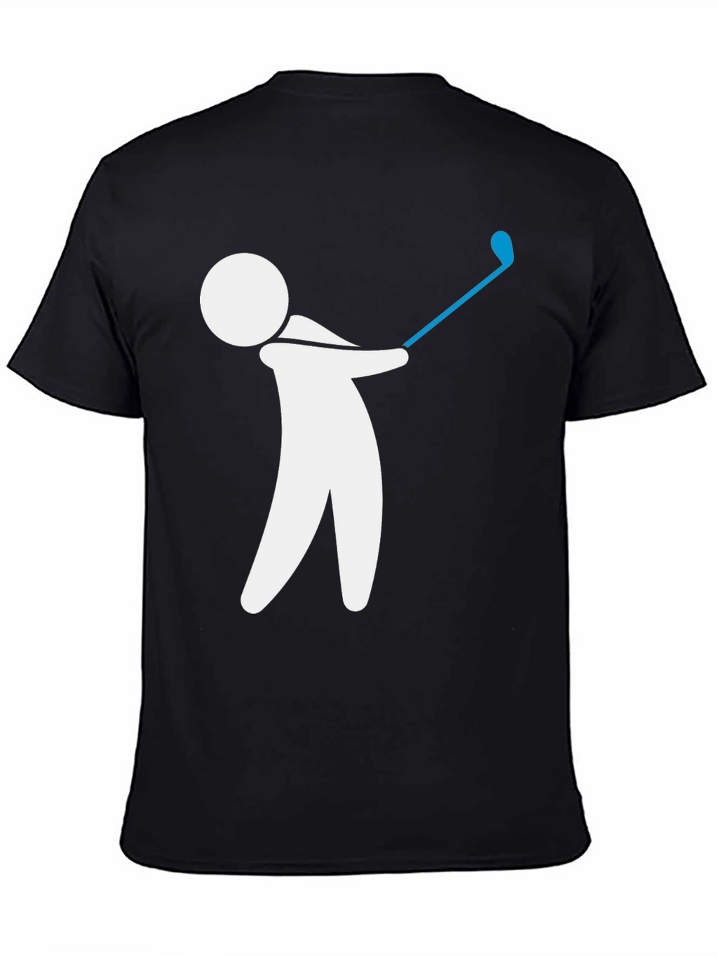 Golf Swing Graphic Tee - Black Cotton T-Shirt