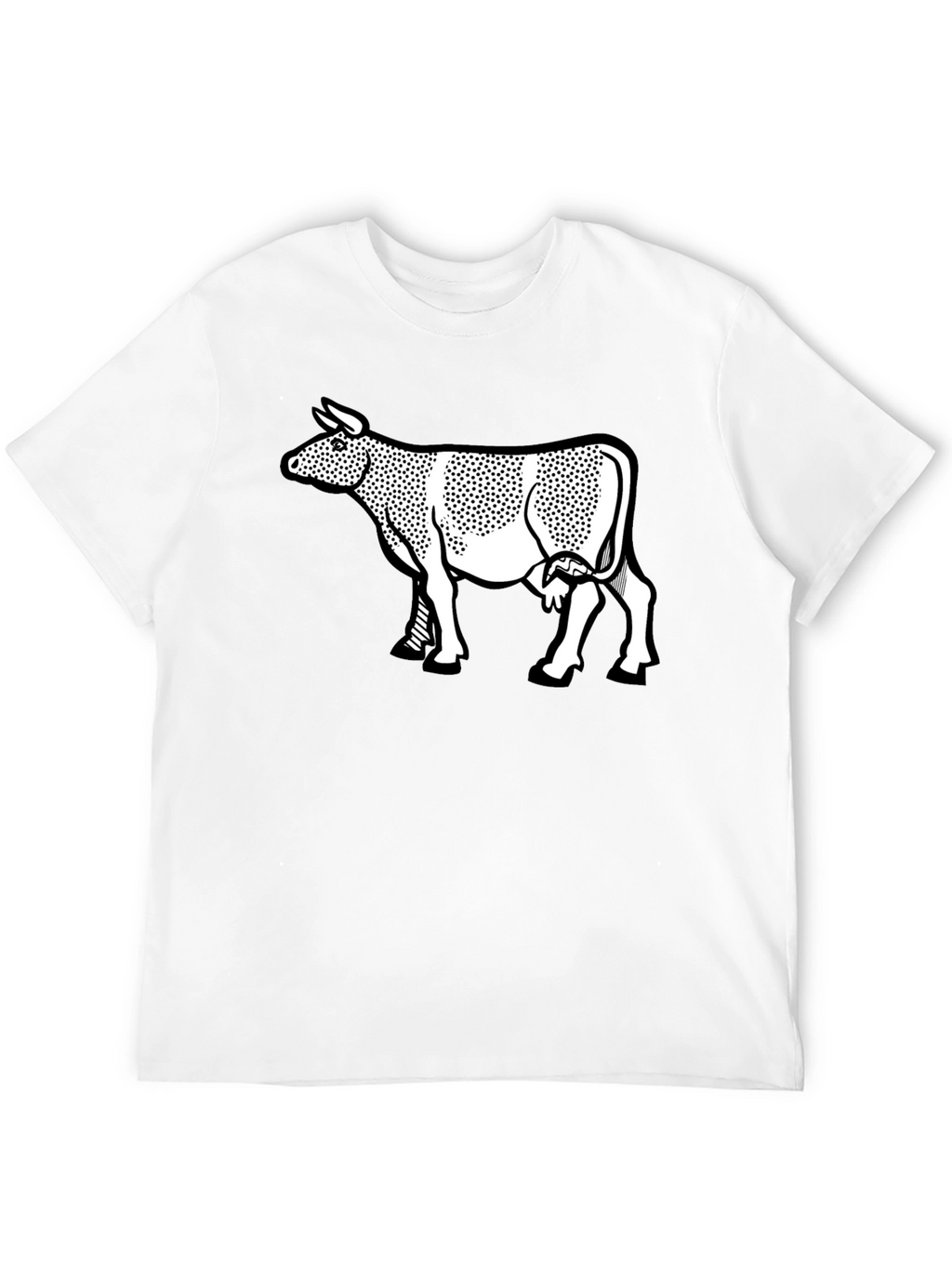 Cow Graphic Print Black T-Shirt