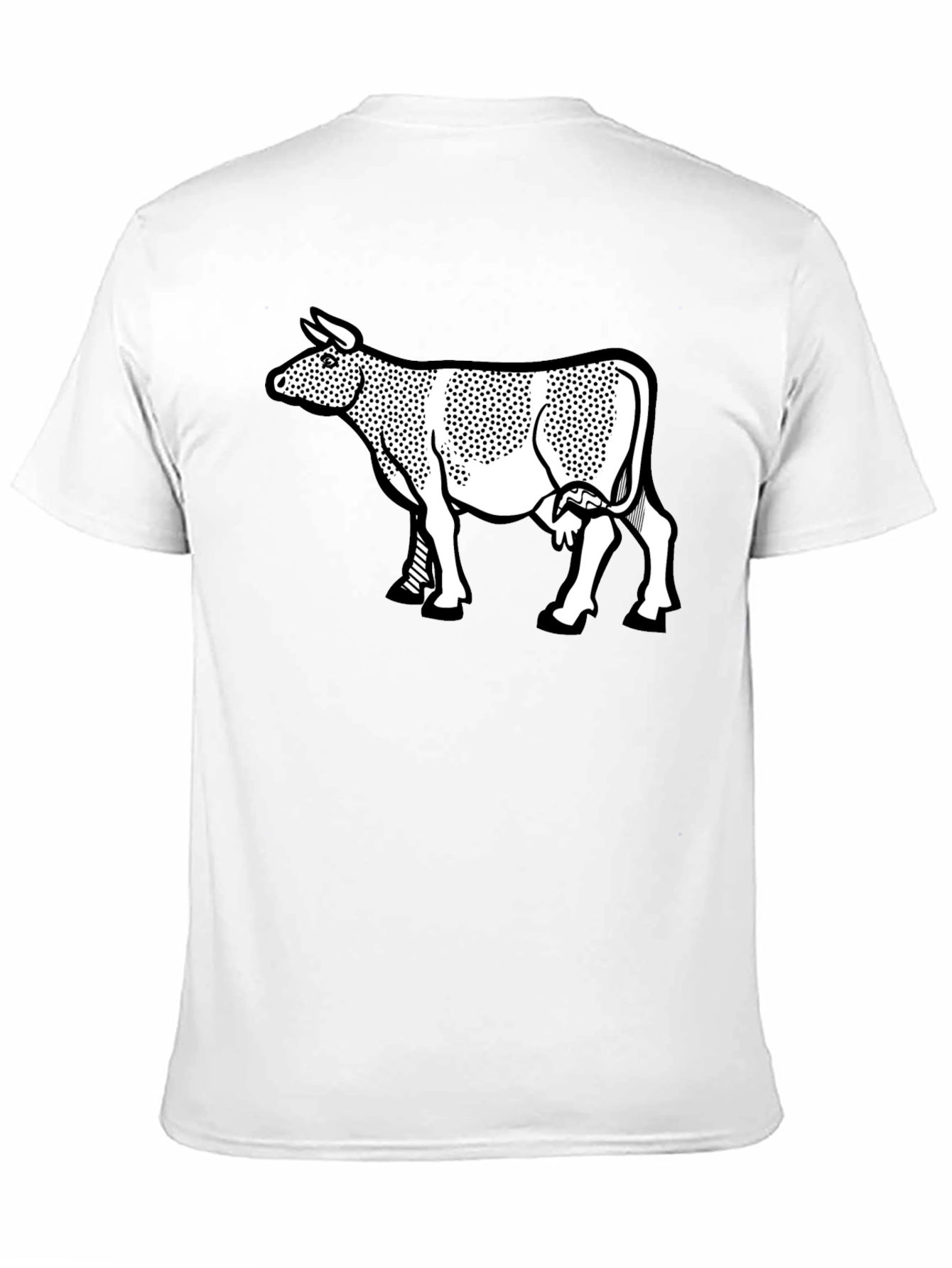 Cow Graphic Print Black T-Shirt