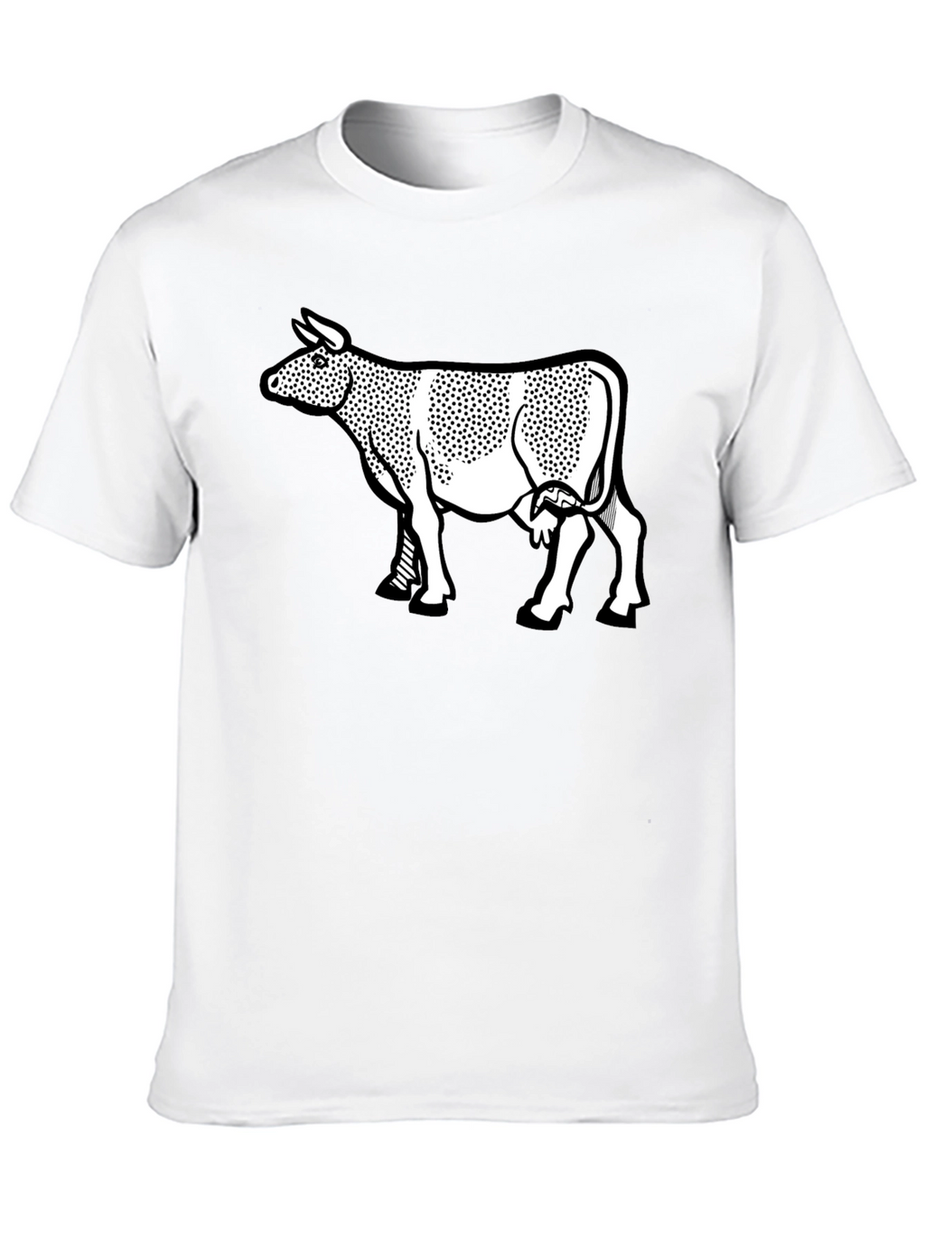 Cow Graphic Print Black T-Shirt