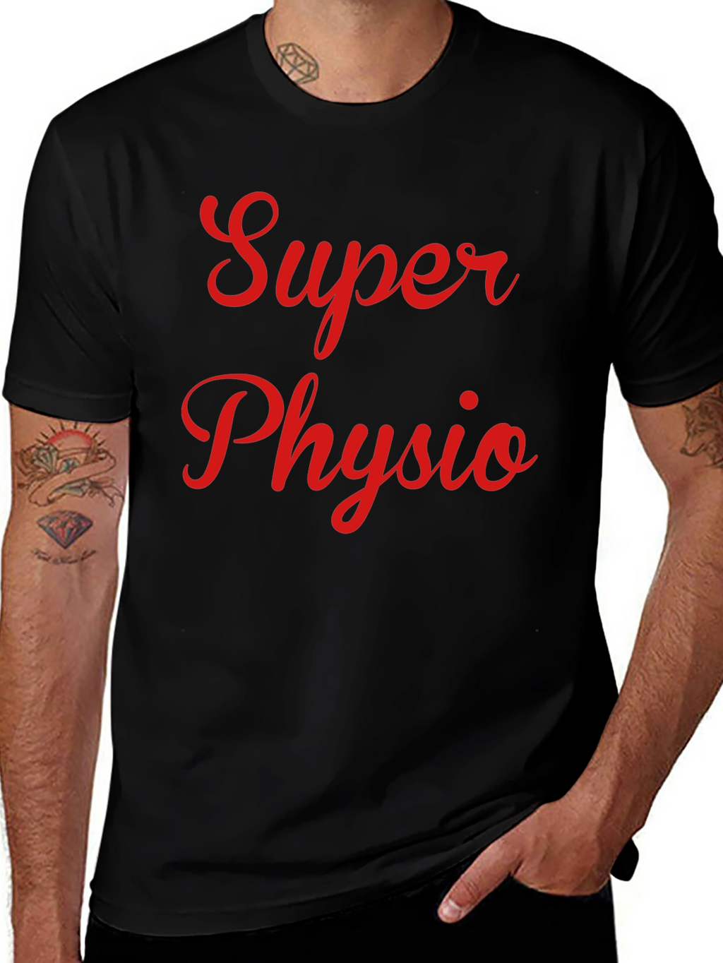 Super Physio T-Shirt - Black Cotton