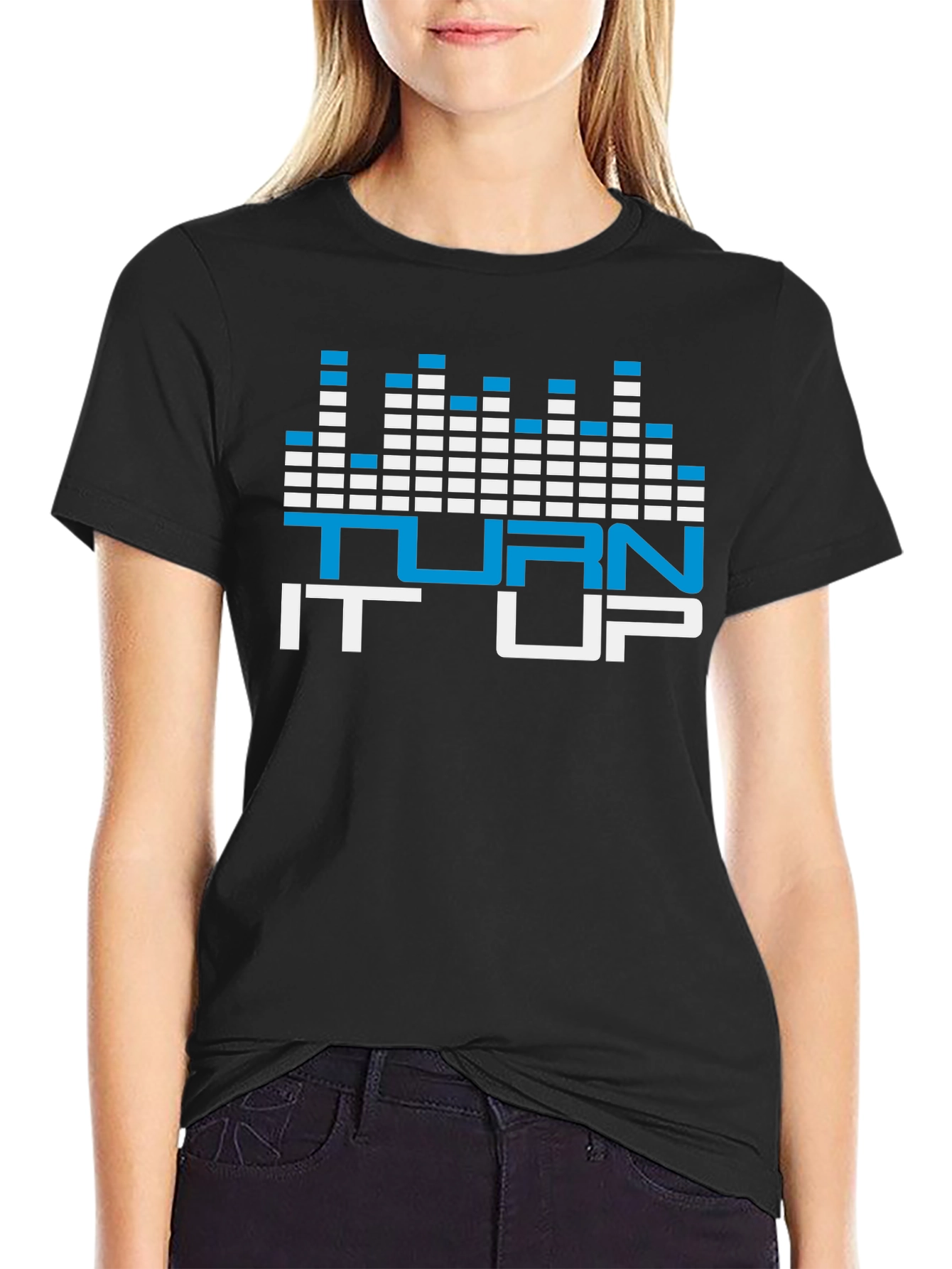 Turn it Up Graphic Tee - Black Casual Shirt