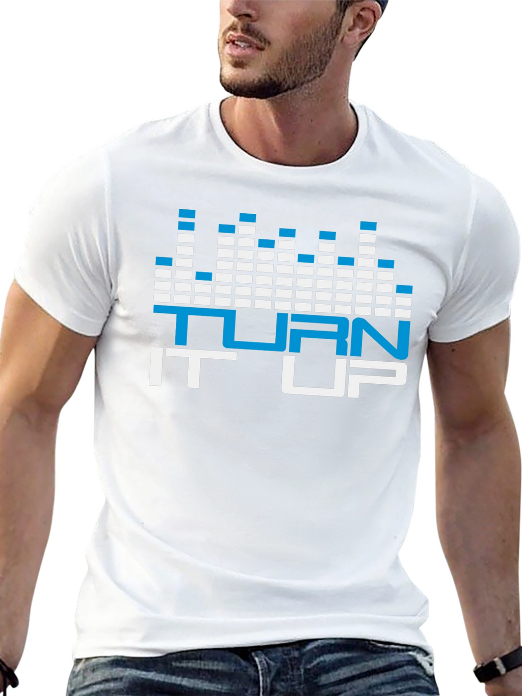 Turn it Up Graphic Tee - Black Casual Shirt