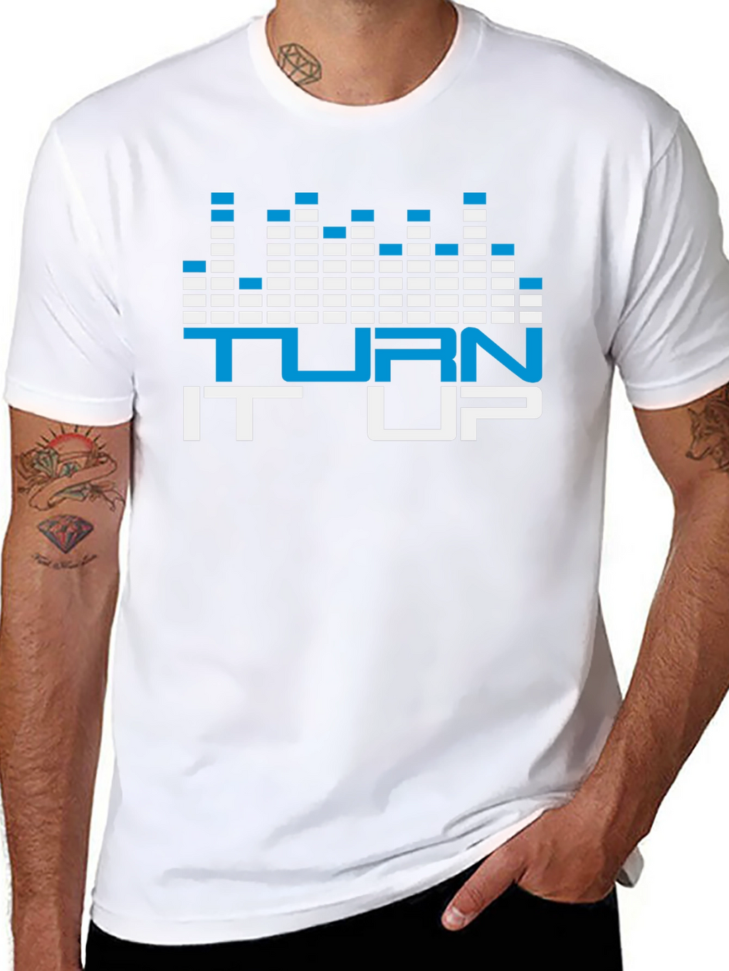 Turn it Up Graphic Tee - Black Casual Shirt