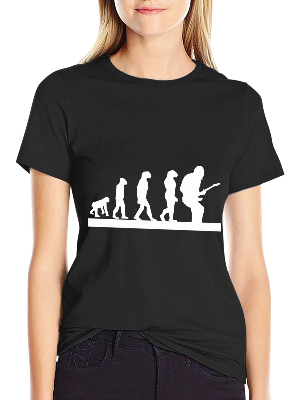 Evolution of Guitarist Graphic Tee - Black