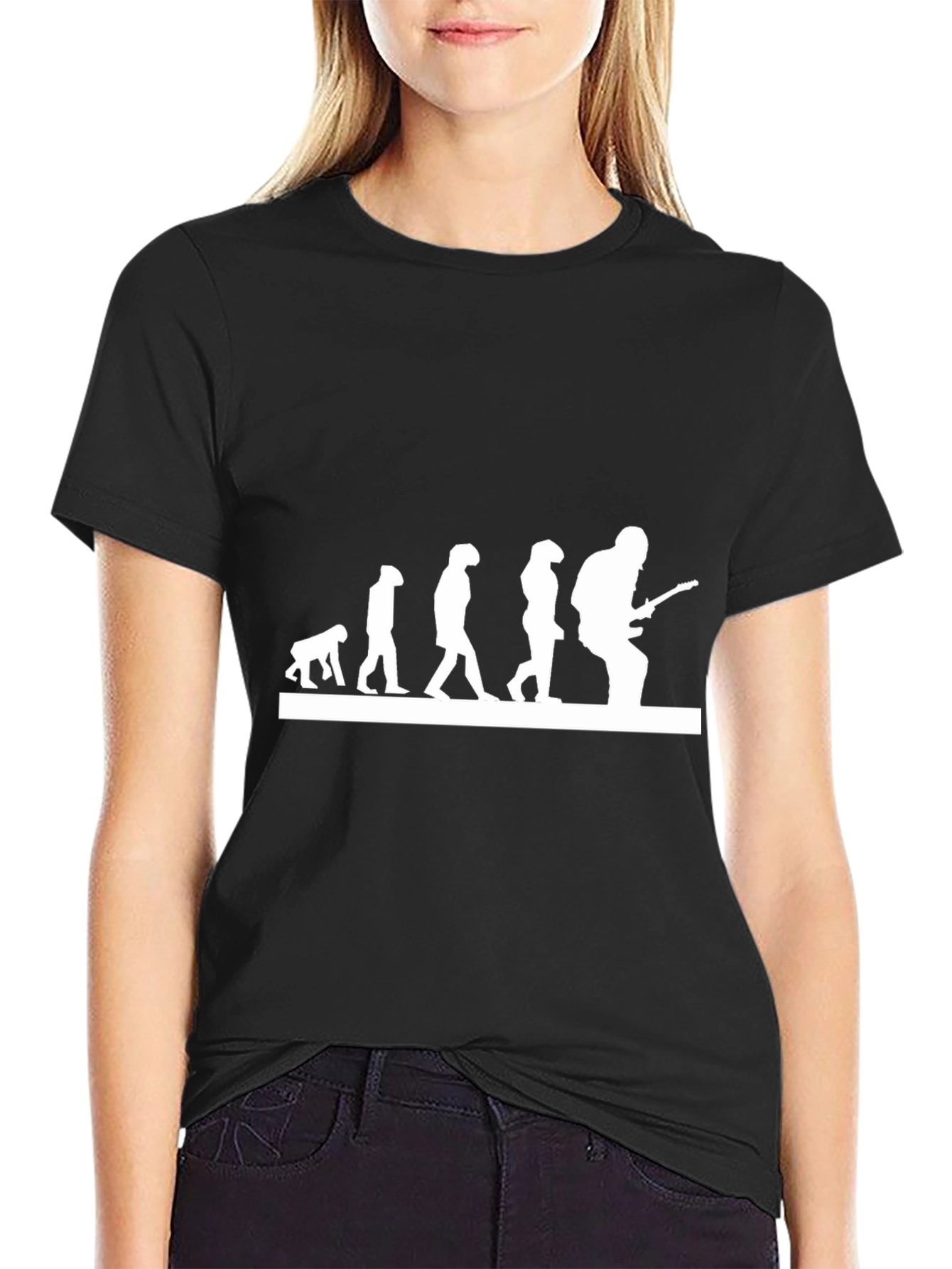 Evolution of Guitarist Graphic Tee - Black