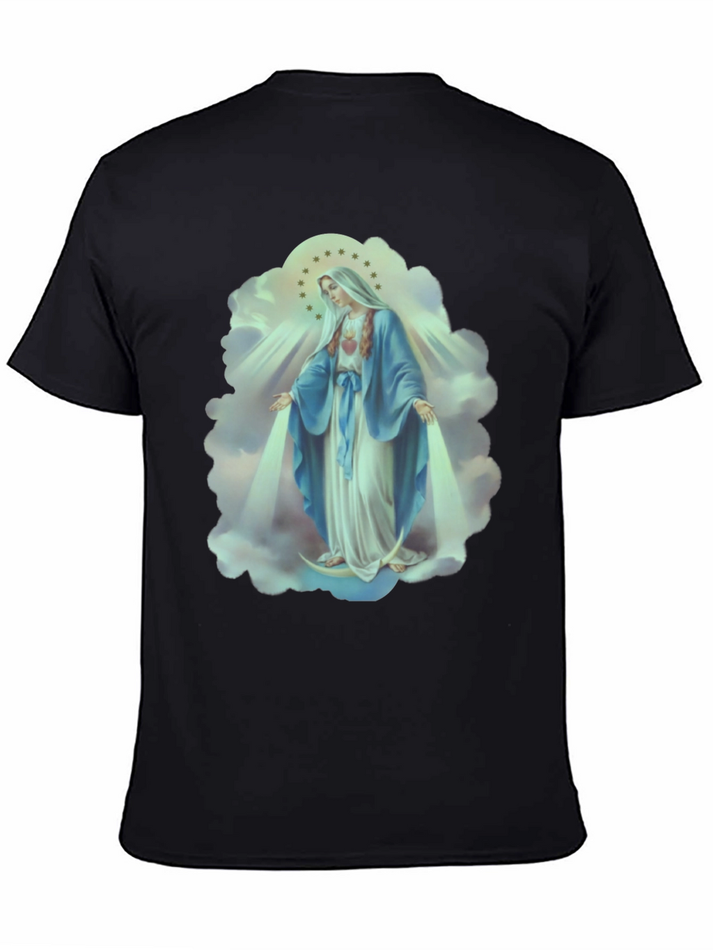 Virgin Mary Graphic Tee - Religious Icon T-Shirt