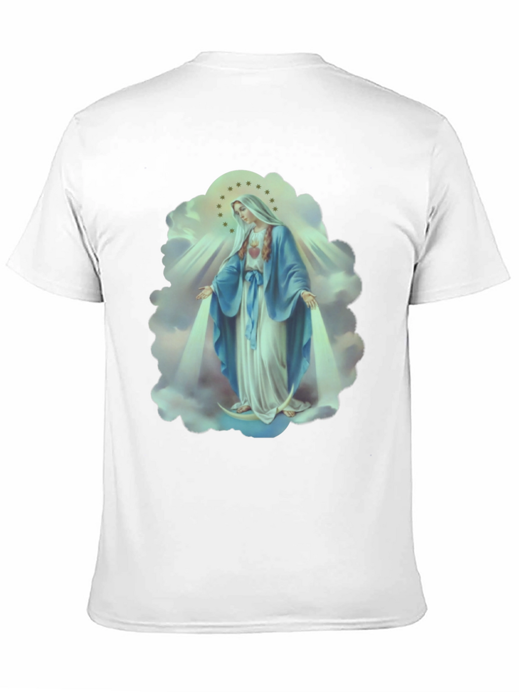 Virgin Mary Graphic Tee - Religious Icon T-Shirt