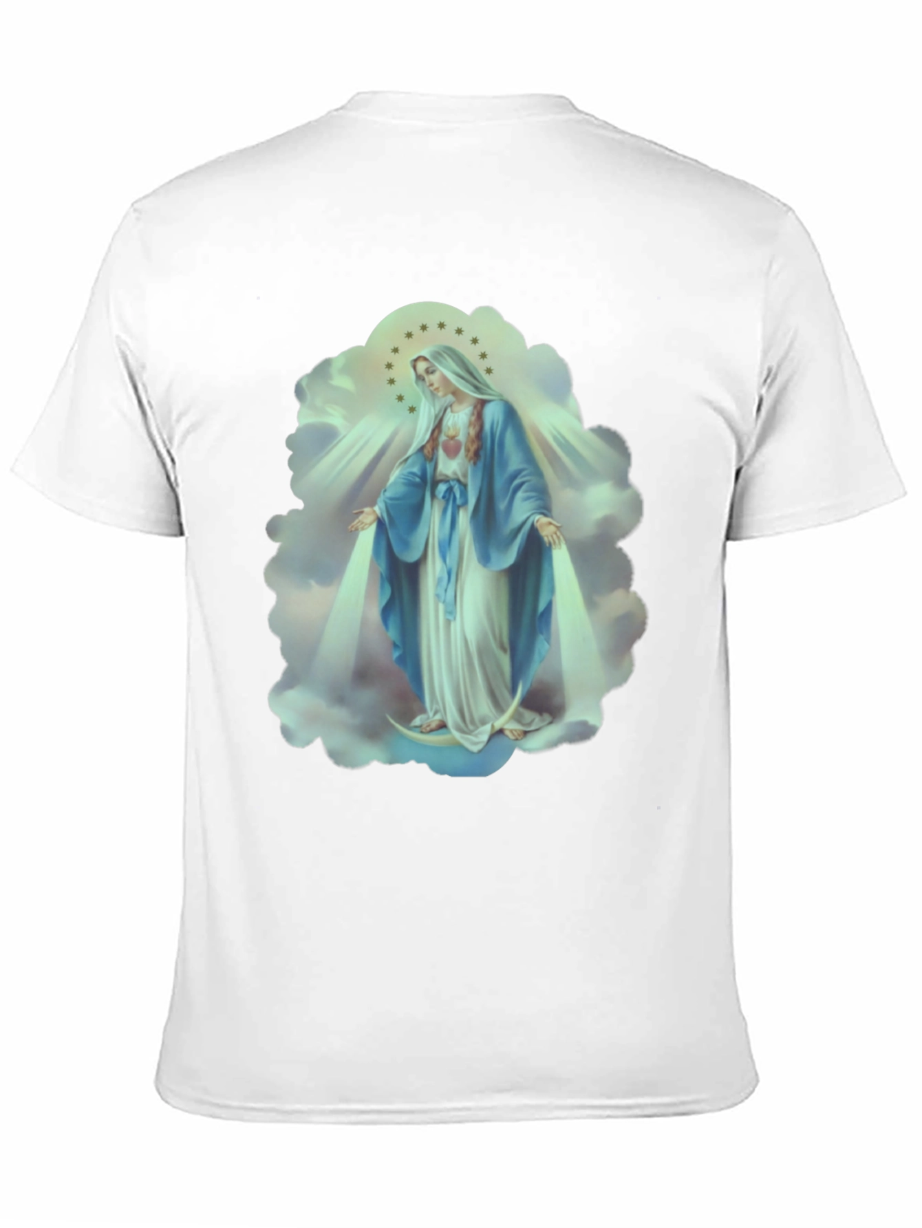 Virgin Mary Graphic Tee - Religious Icon T-Shirt