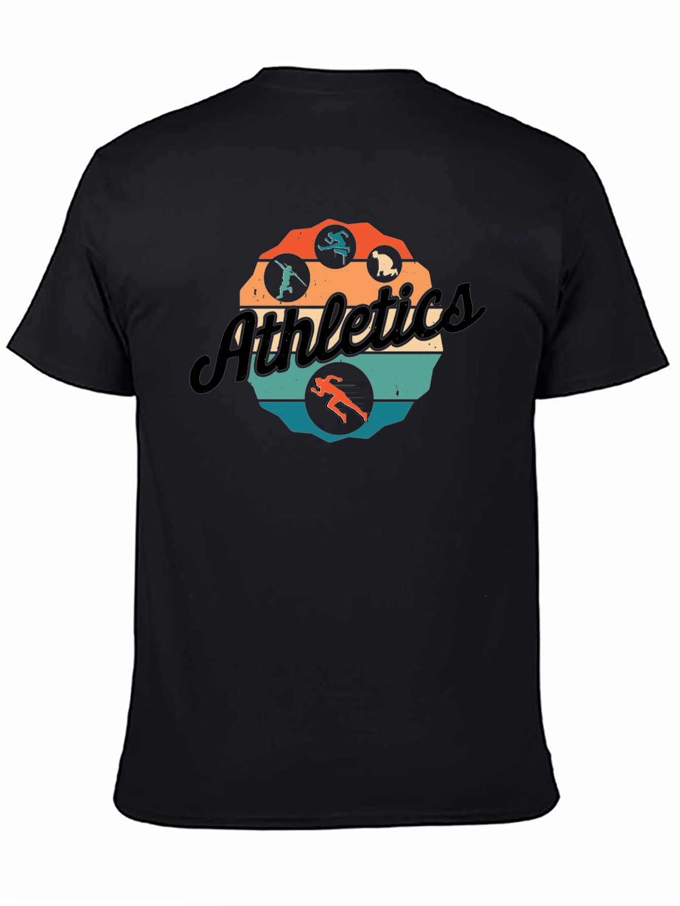 Retro Athletics Graphic Tee - Vintage Style Running Shirt