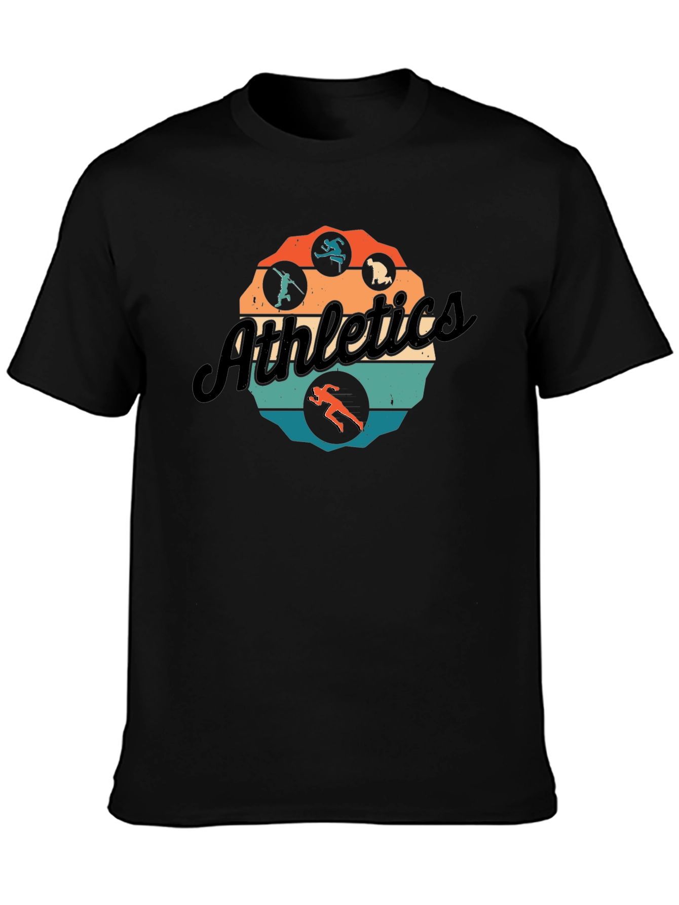Retro Athletics Graphic Tee - Vintage Style Running Shirt