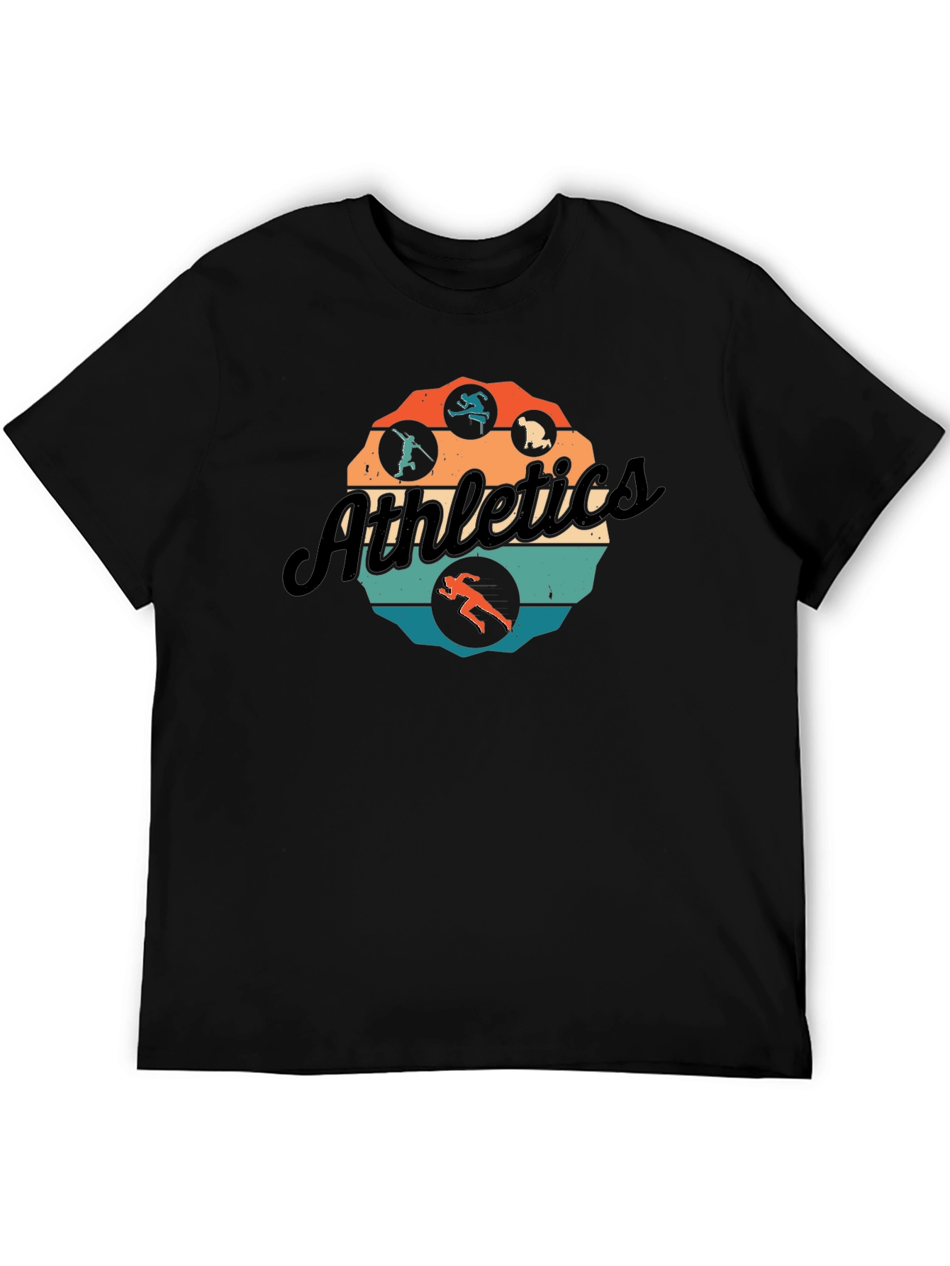 Retro Athletics Graphic Tee - Vintage Style Running Shirt