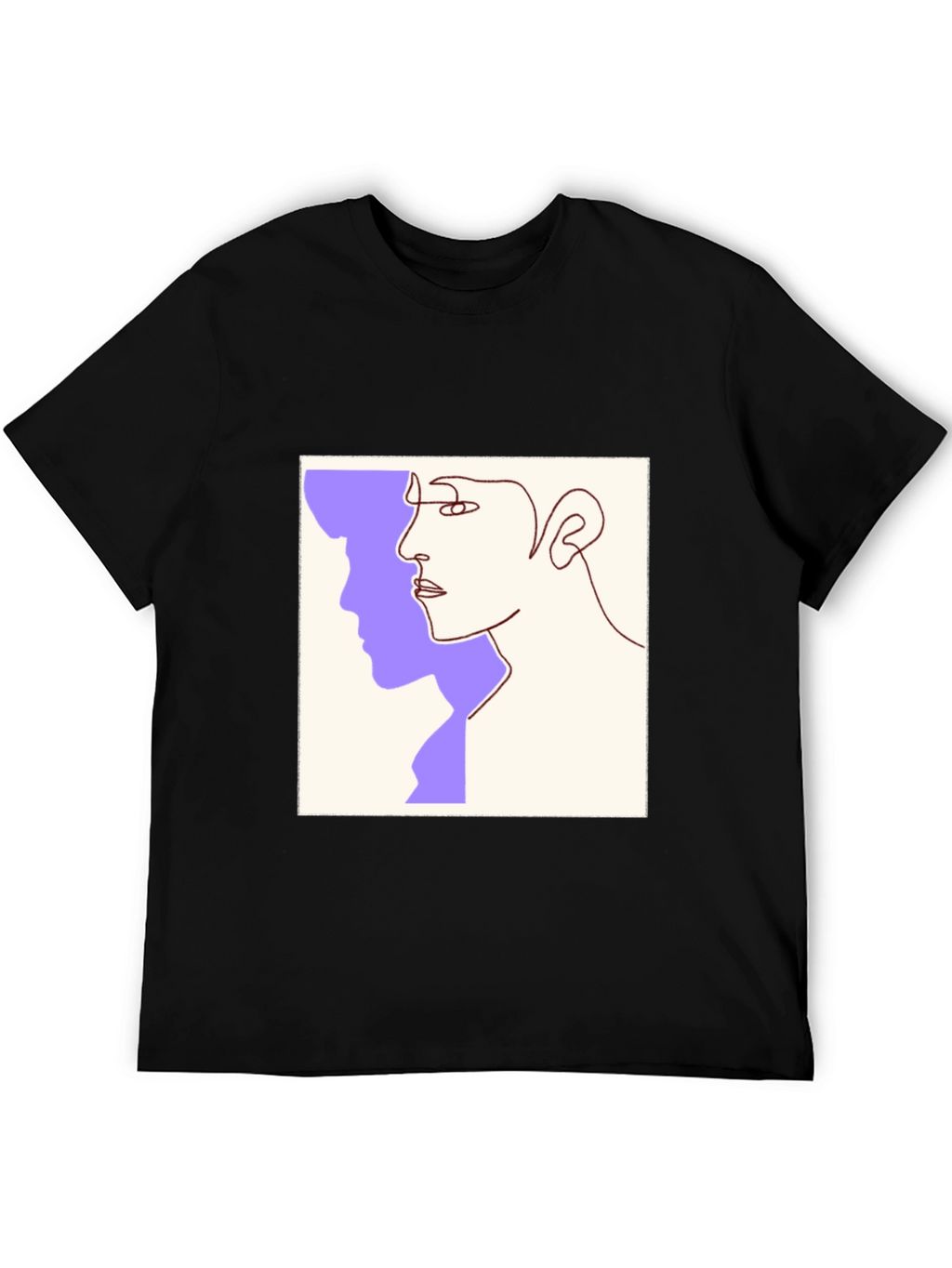 Abstract Face Line Art Graphic Tee