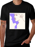 Abstract Face Line Art Graphic Tee