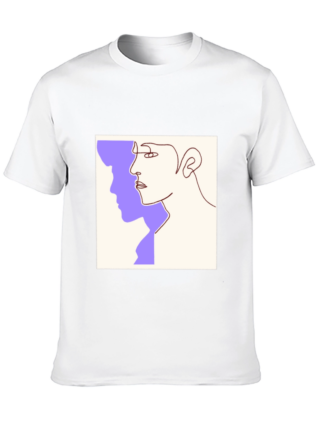 Abstract Face Line Art Graphic Tee