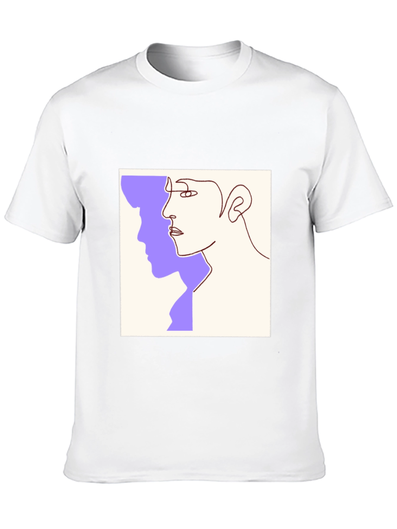 Abstract Face Line Art Graphic Tee