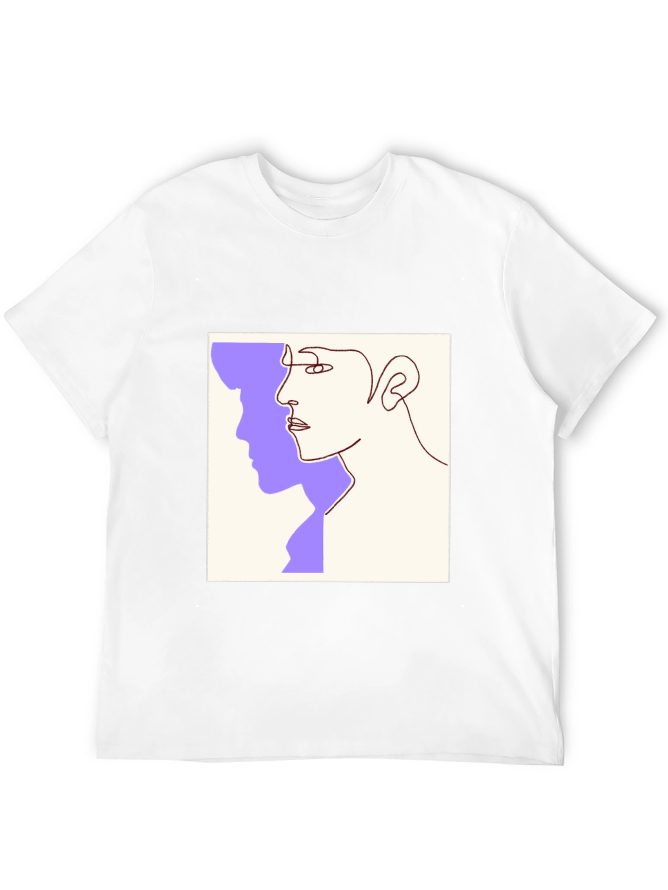 Abstract Face Line Art Graphic Tee