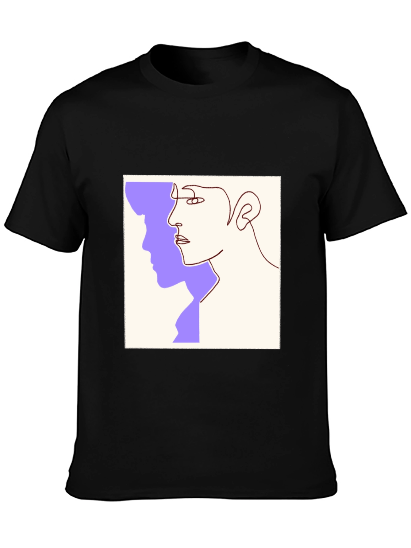 Abstract Face Line Art Graphic Tee