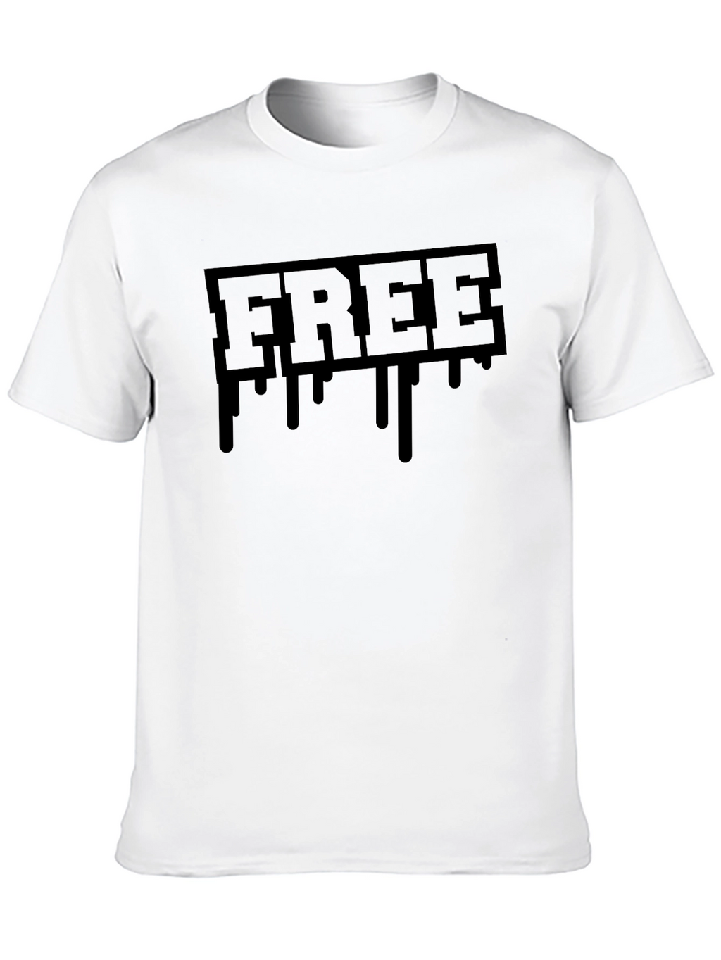 Black Drip FREE Graphic Tee - Streetwear Style