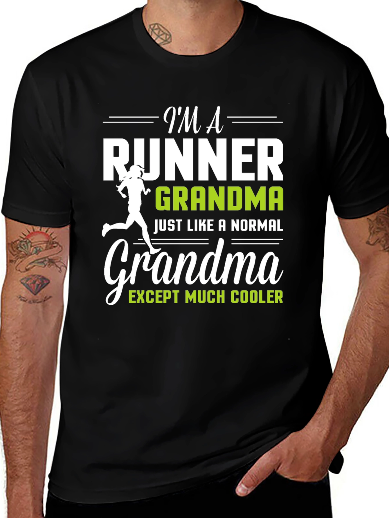 Runner Grandma Graphic T-Shirt - Funny Running Gift