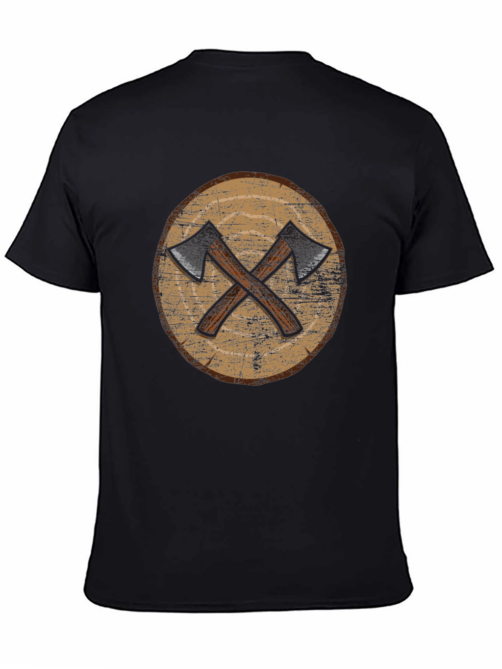 Viking Axe Shield Graphic Tee - Black