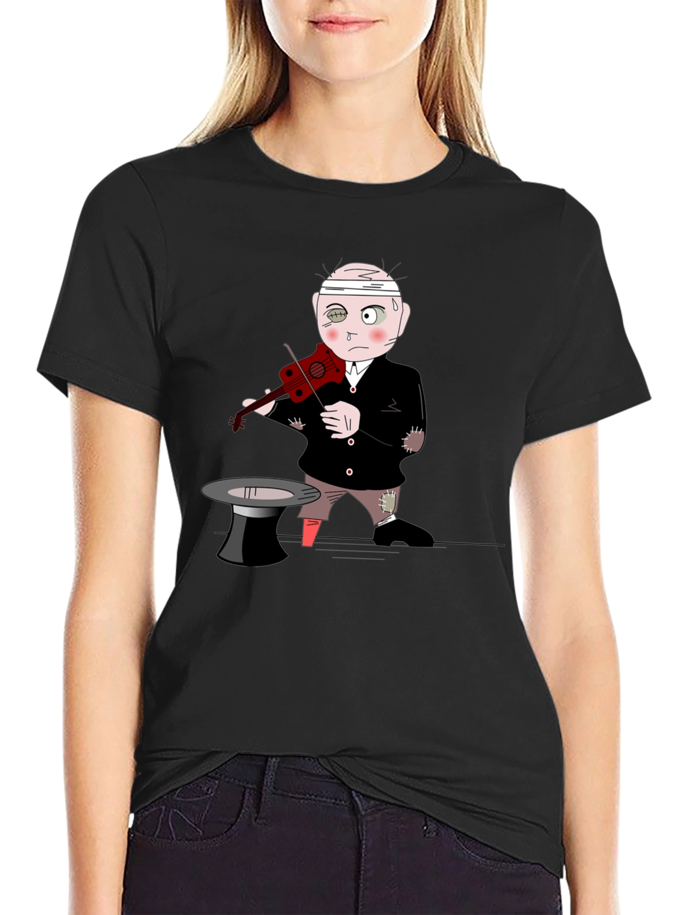 Cartoon Musician T-Shirt