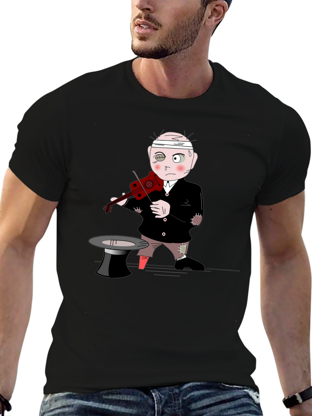 Cartoon Musician T-Shirt