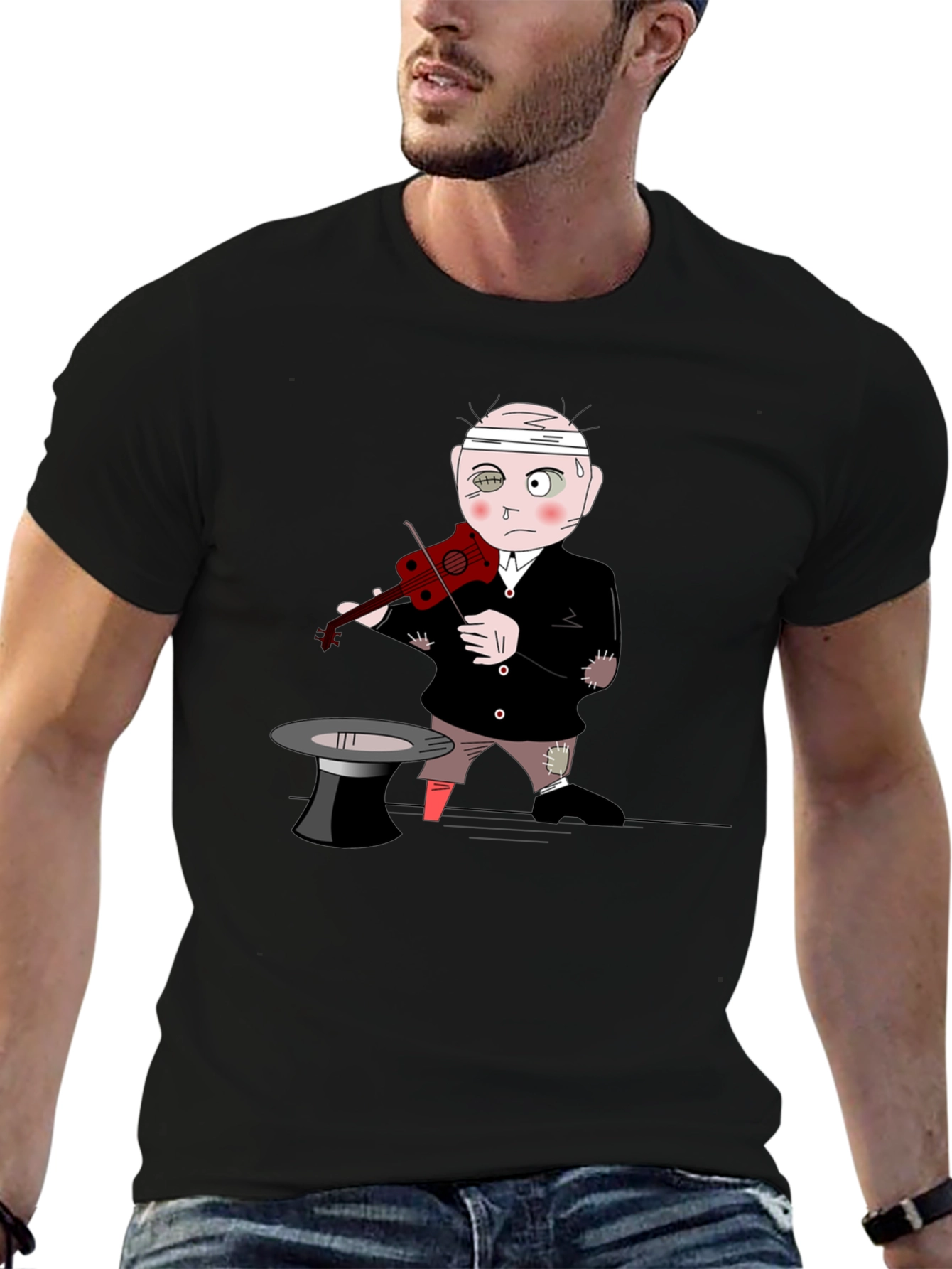 Cartoon Musician T-Shirt