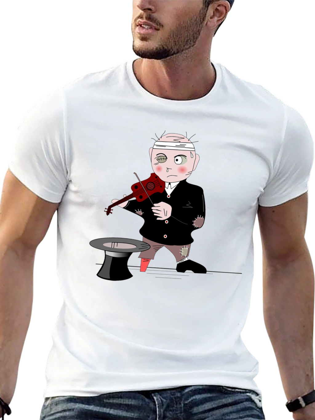 Cartoon Musician T-Shirt