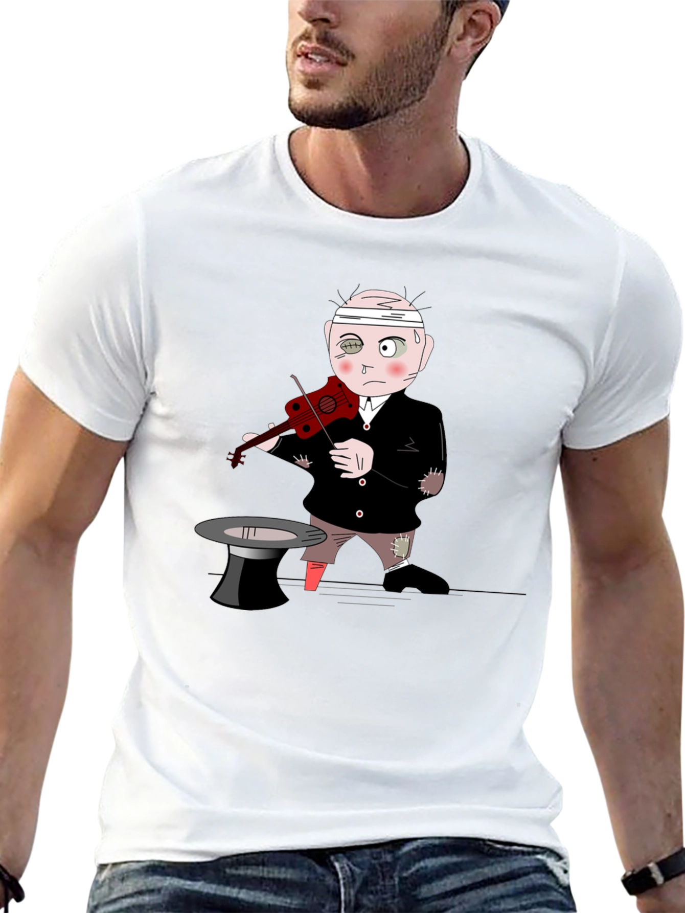 Cartoon Musician T-Shirt