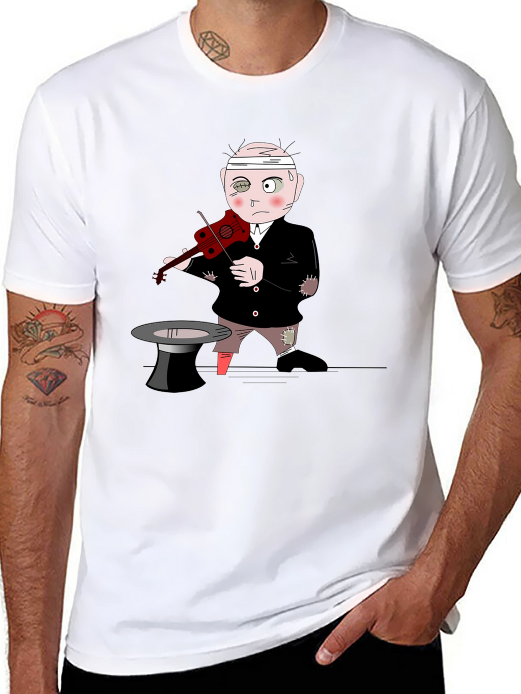 Cartoon Musician T-Shirt