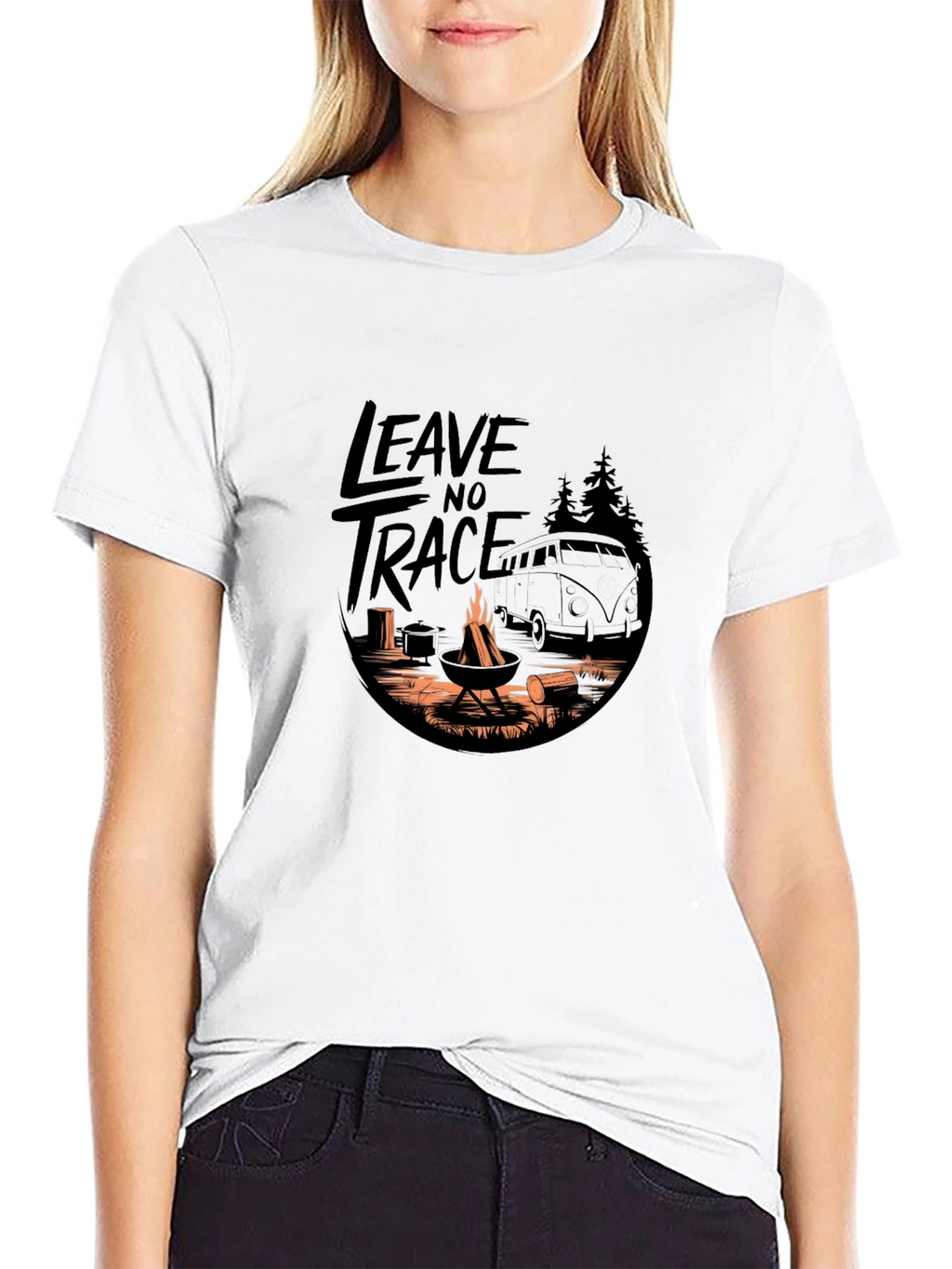 Leave No Trace Camping Adventure Graphic Tee