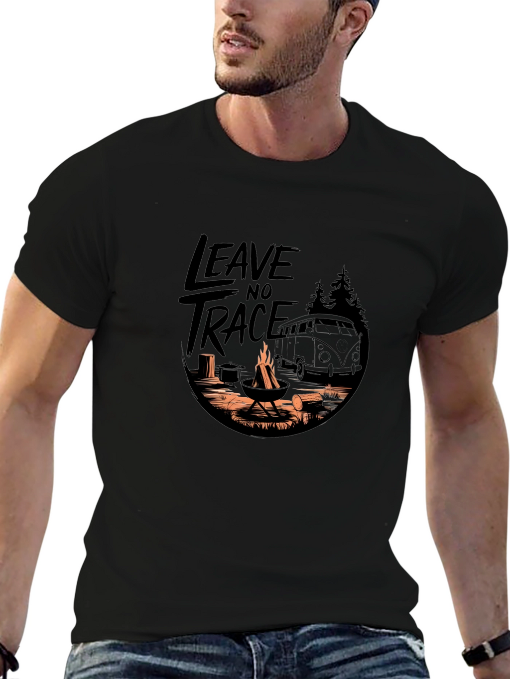 Leave No Trace Camping Adventure Graphic Tee