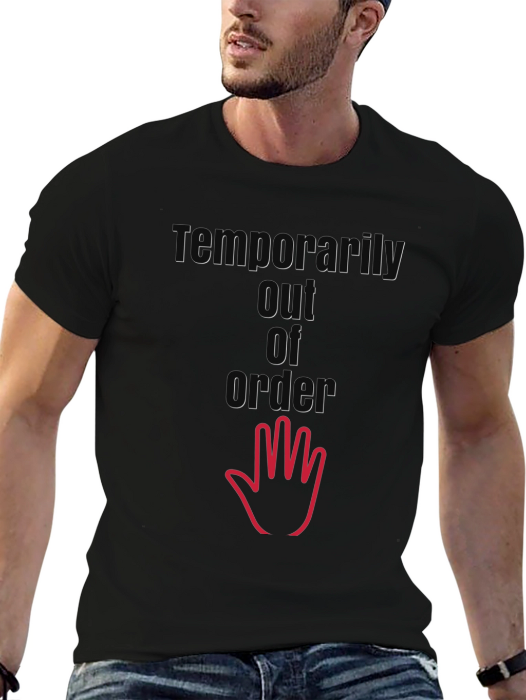 Temporarily Out of Order T-Shirt - Black