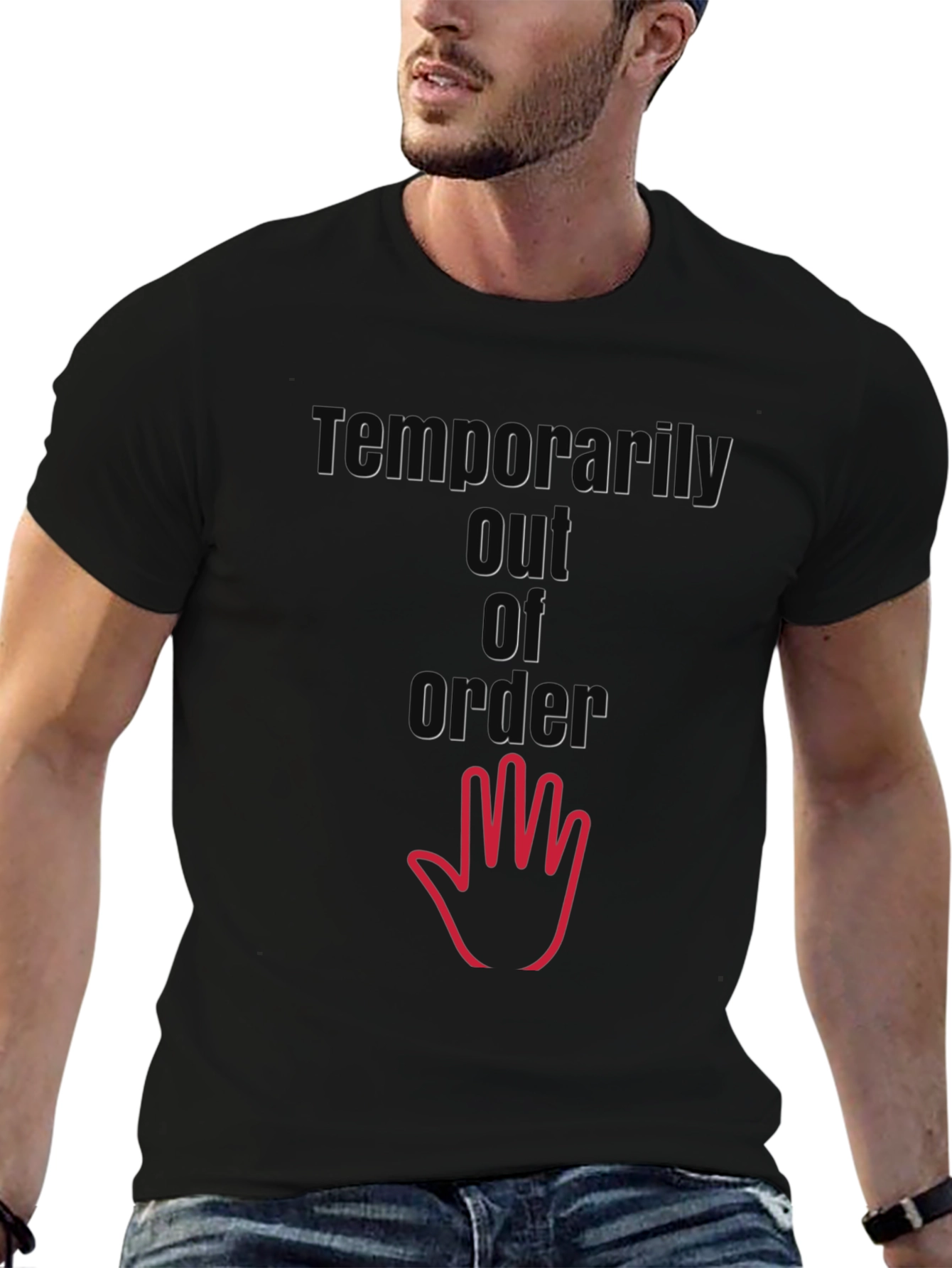 Temporarily Out of Order T-Shirt - Black