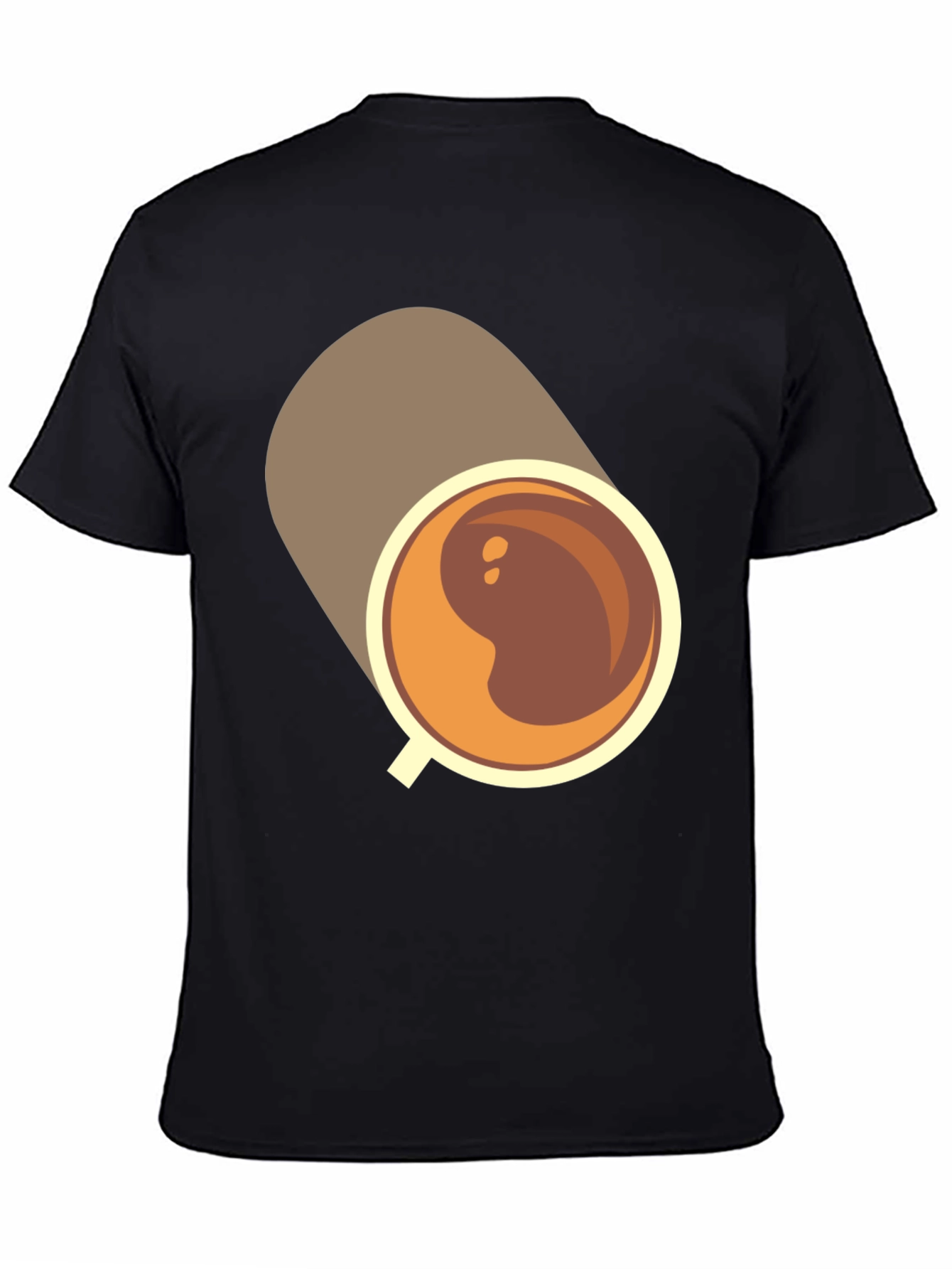 Coffee Cup Graphic Tee - Casual Black T-Shirt
