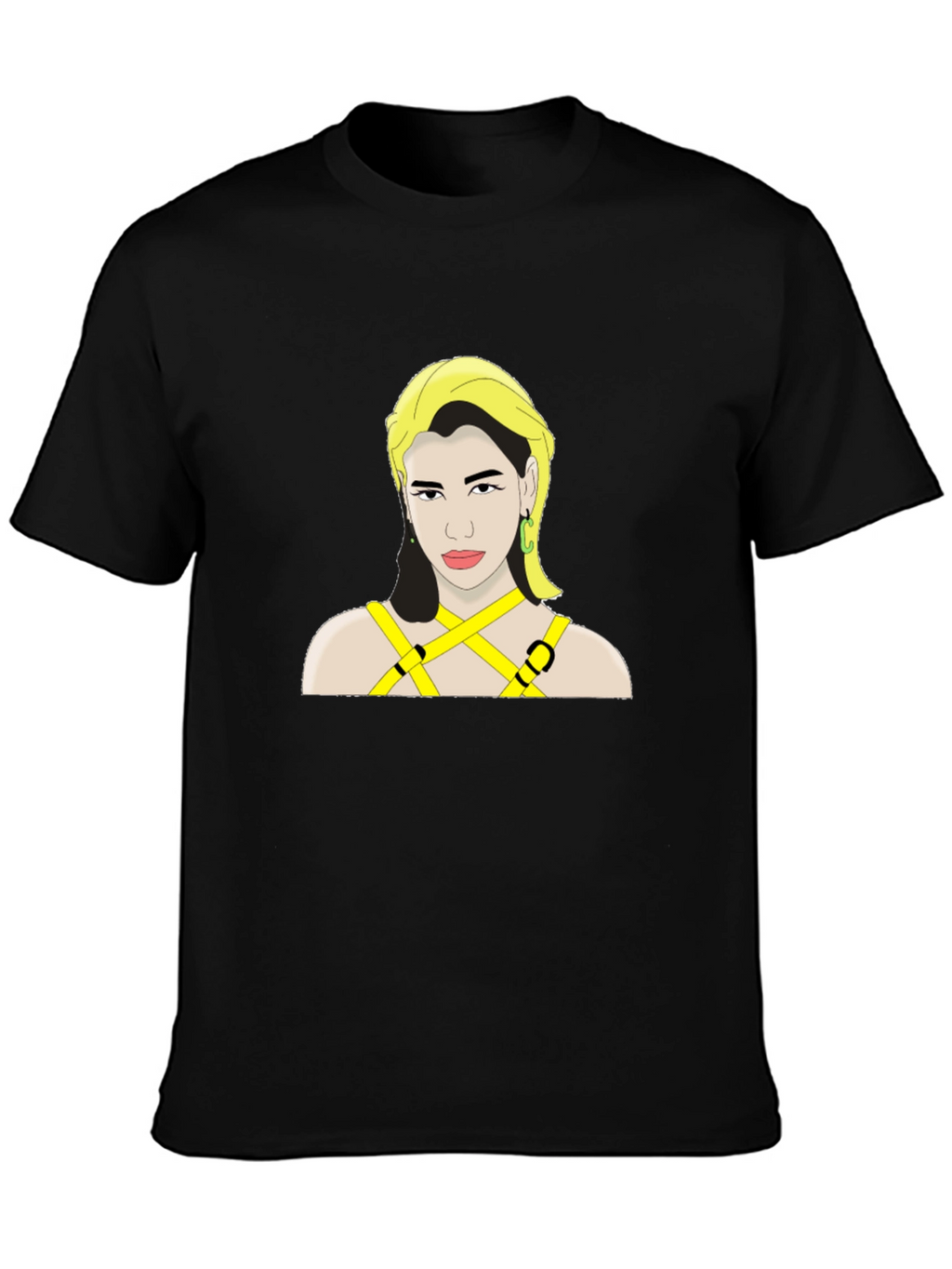 Dua Lipa Graphic Print Black T-Shirt