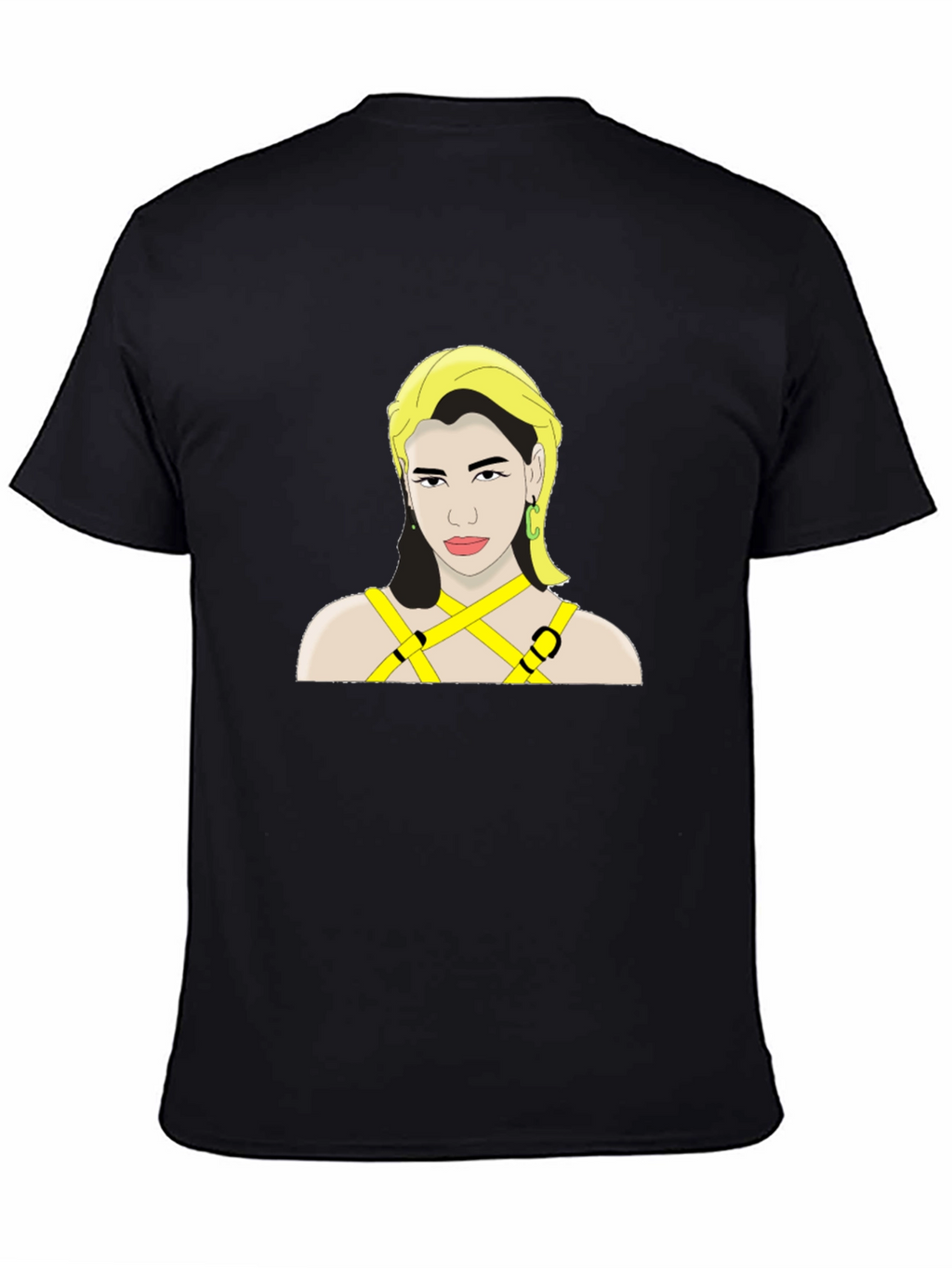 Dua Lipa Graphic Print Black T-Shirt