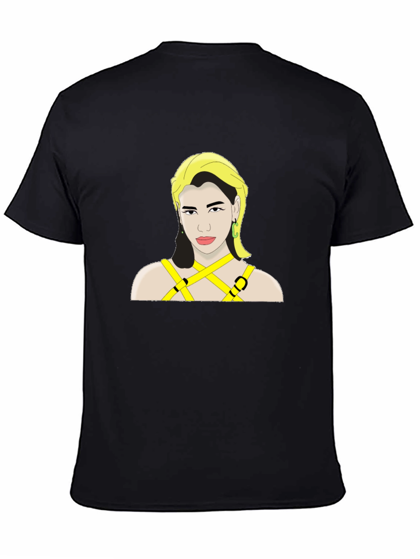Dua Lipa Graphic Print Black T-Shirt