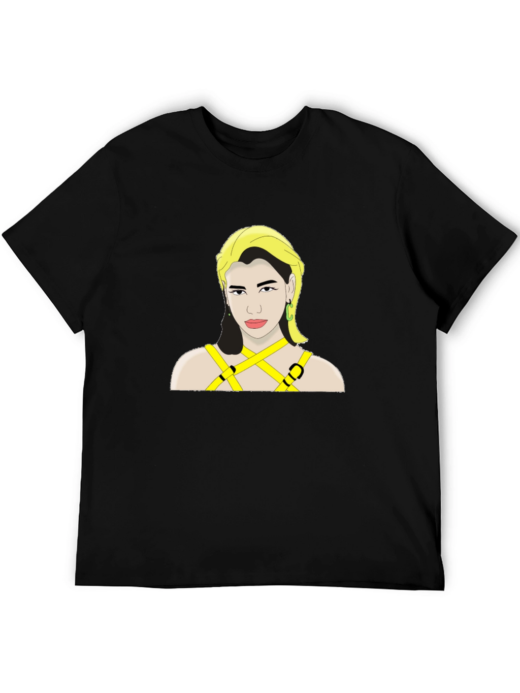 Dua Lipa Graphic Print Black T-Shirt