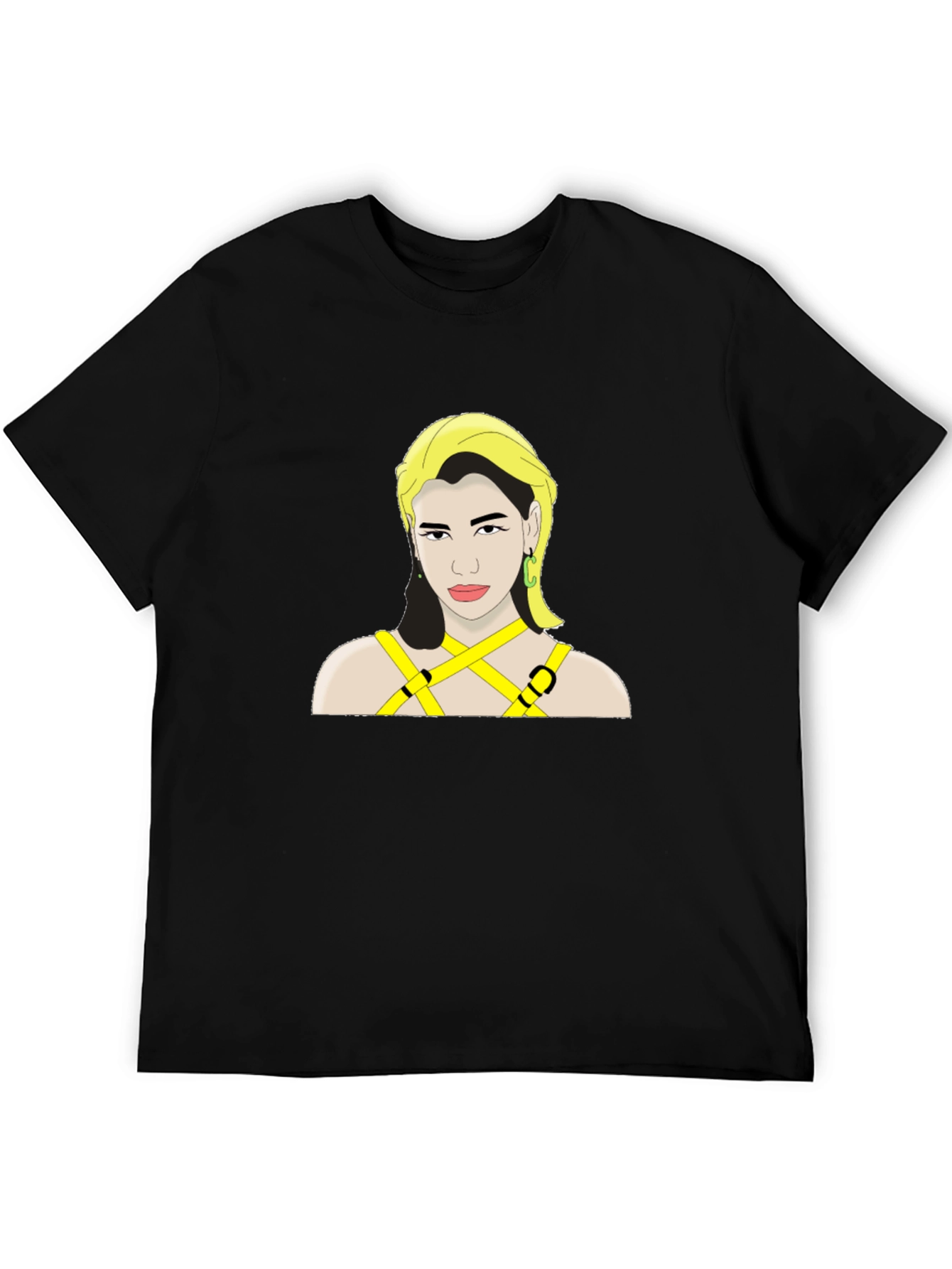 Dua Lipa Graphic Print Black T-Shirt