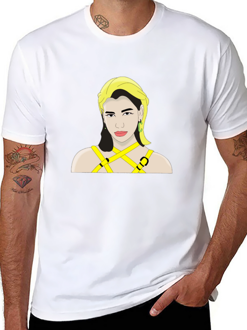 Dua Lipa Graphic Print Black T-Shirt