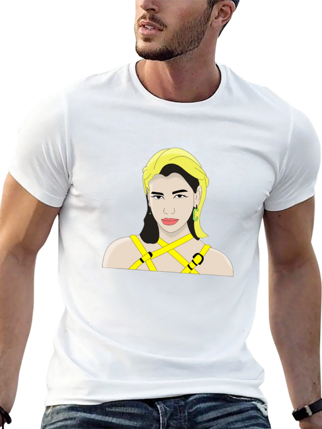 Dua Lipa Graphic Print Black T-Shirt