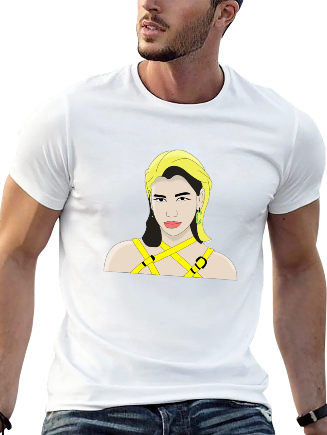 Dua Lipa Graphic Print Black T-Shirt