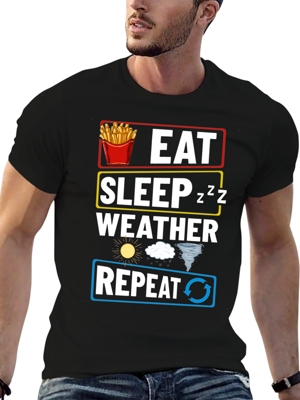 Eat Sleep Weather Repeat T-Shirt