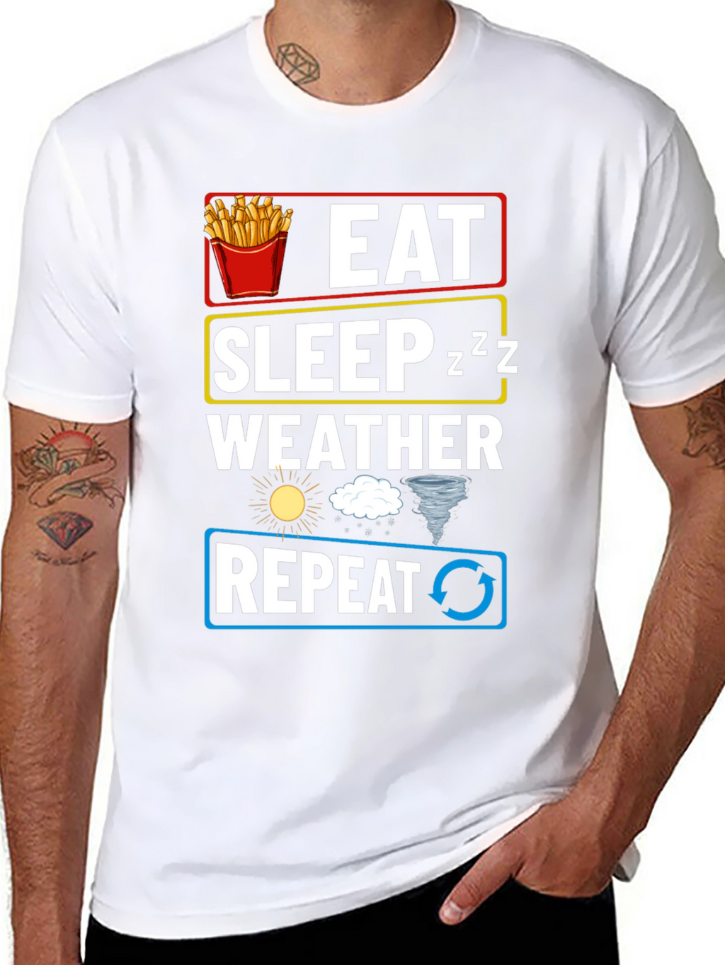 Eat Sleep Weather Repeat T-Shirt