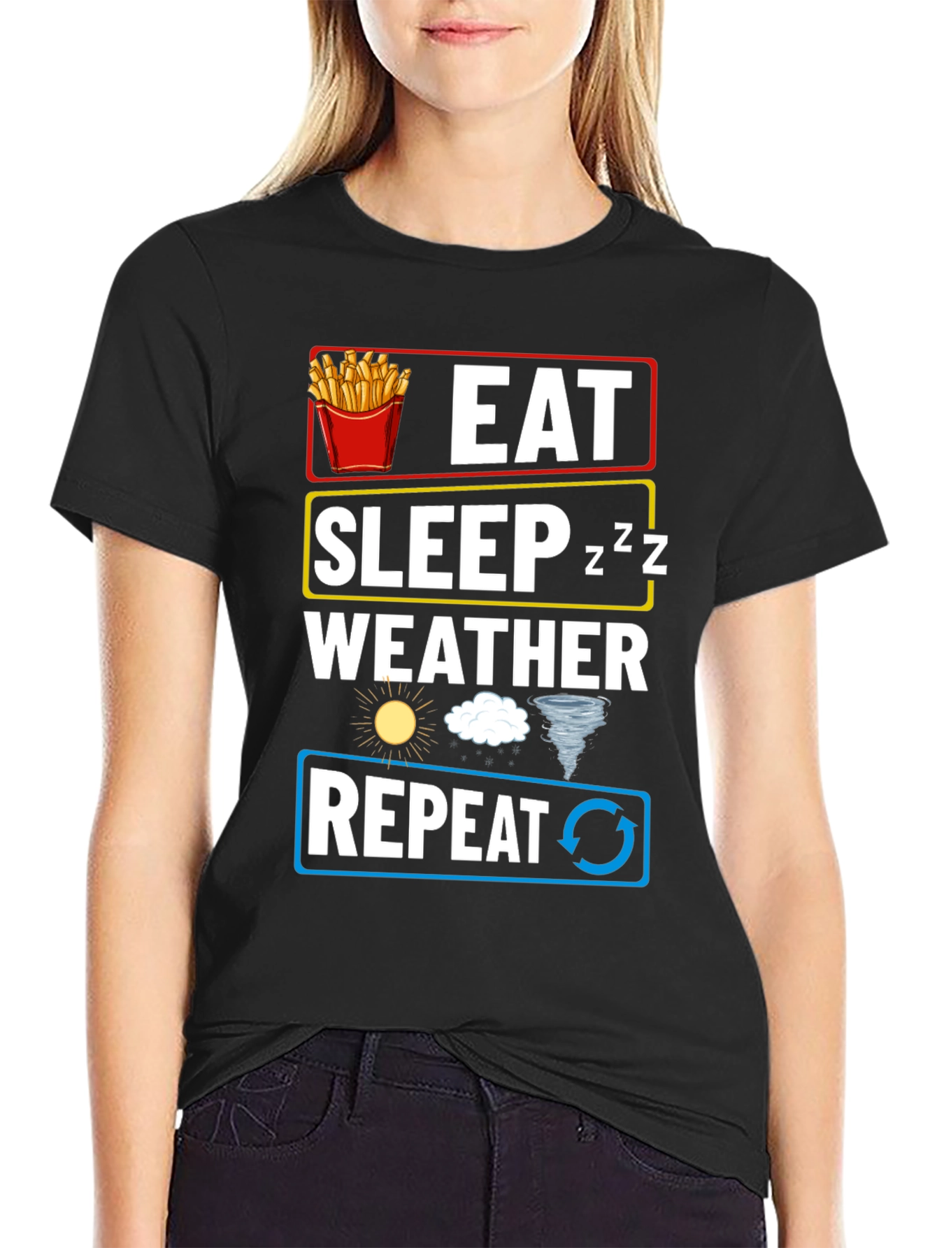 Eat Sleep Weather Repeat T-Shirt