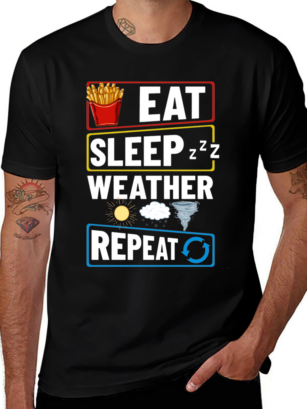 Eat Sleep Weather Repeat T-Shirt