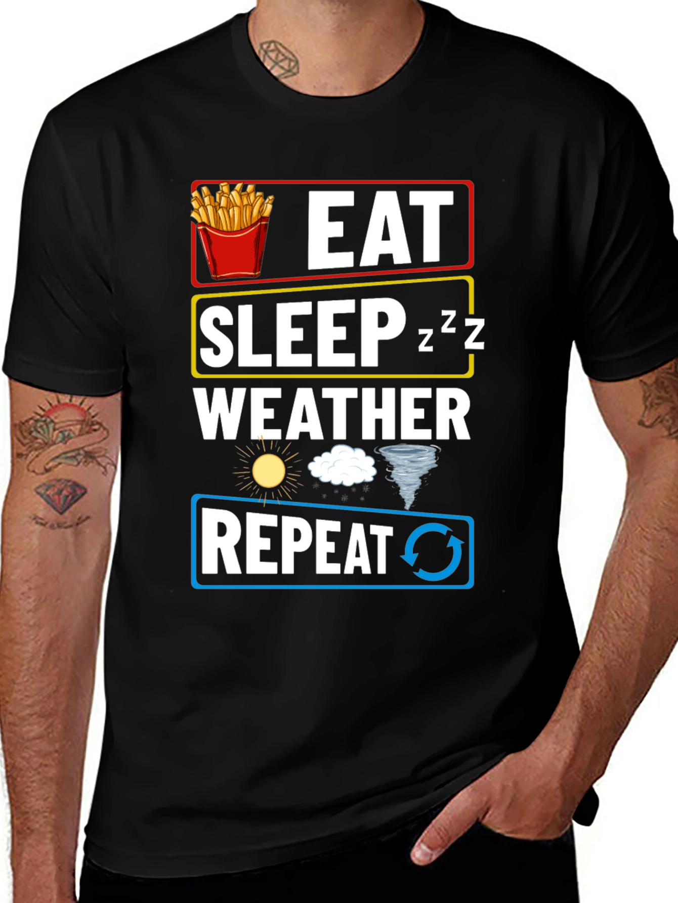 Eat Sleep Weather Repeat T-Shirt